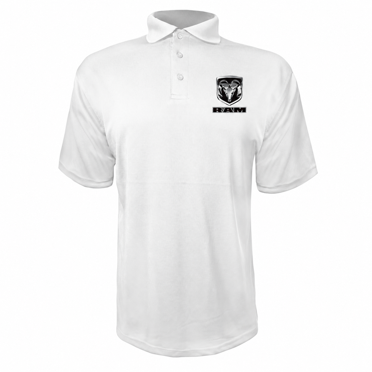 Ram polyester polo White front