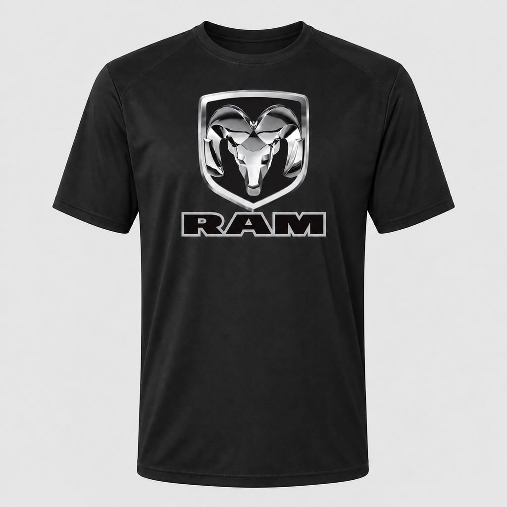 Ram polyester T-shirt Black front