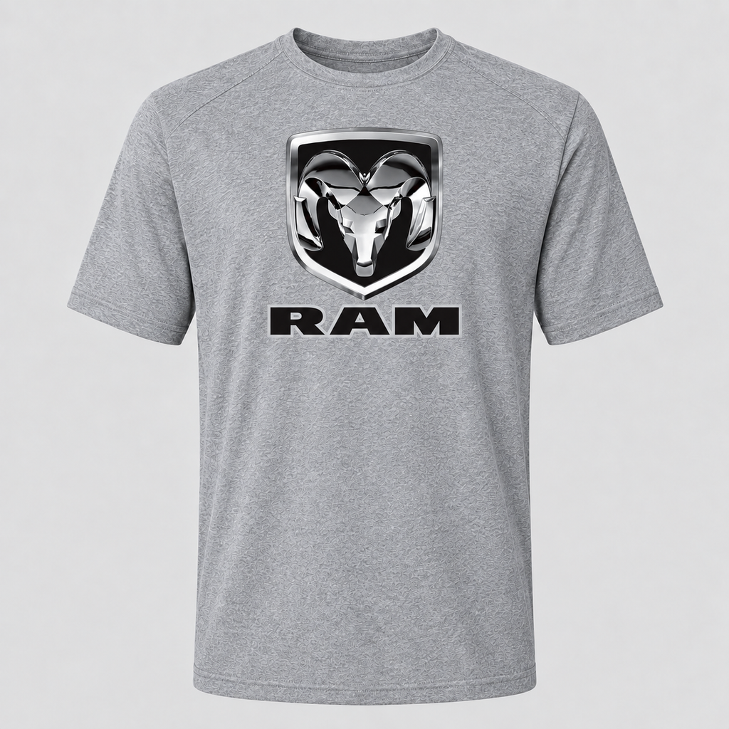 Ram polyester T-shirt Gray front