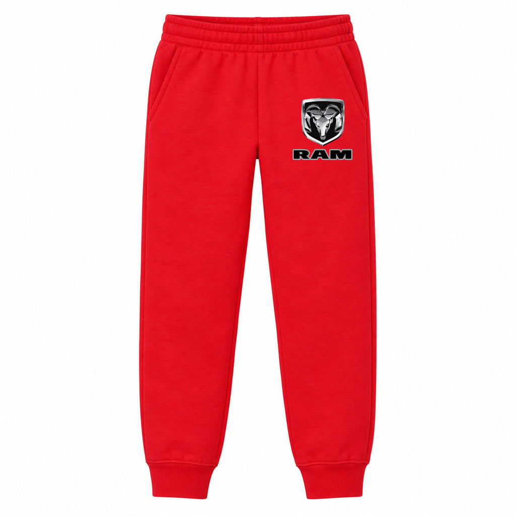 Ram youth jogger sweatpants in Red, Youth Large ages 10–12