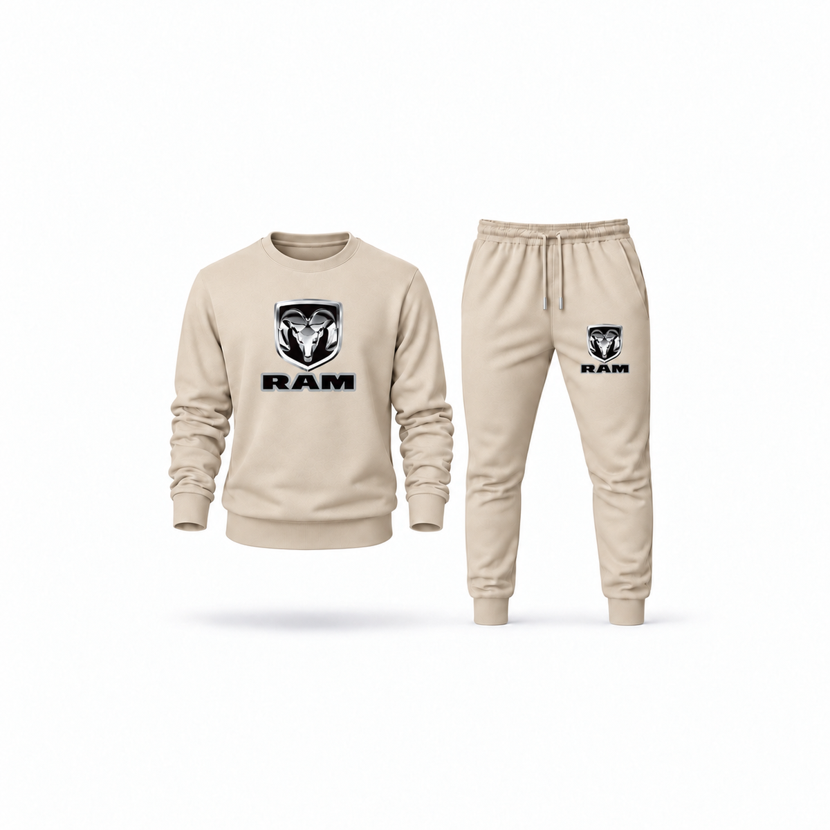 Men's Ram Sweatshirt Joggers Set | Color: Tan | Main