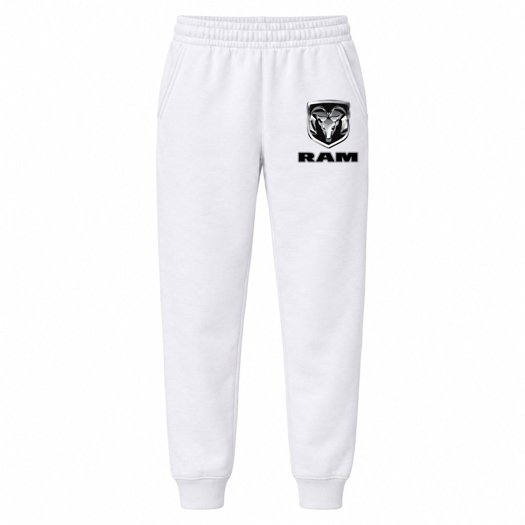 Ram youth jogger sweatpants in White, Youth Large ages 10–12