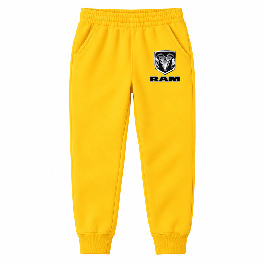 Ram youth jogger sweatpants in Yellow, Youth Large ages 10–12