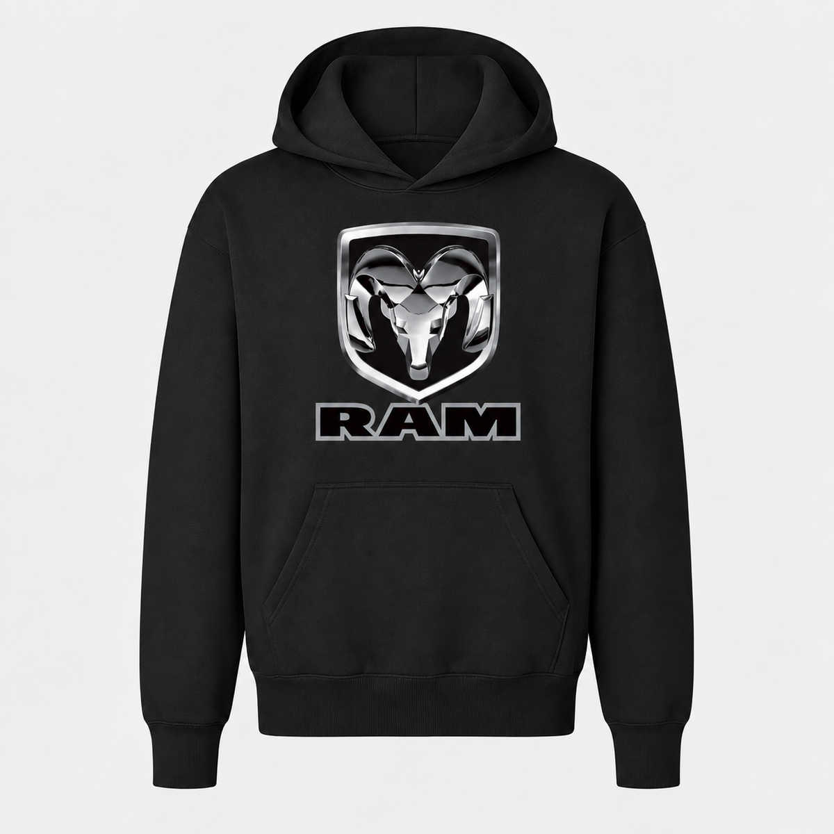 Ram youth pullover hoodie — Black front