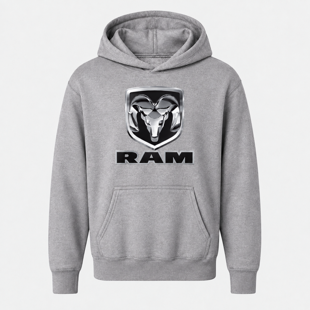 Ram youth pullover hoodie — Gray front