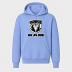 Ram youth pullover hoodie — Light Blue front