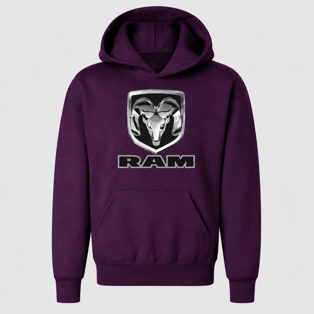 Ram youth pullover hoodie — Purple front