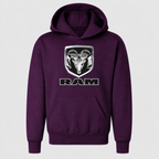 Ram youth pullover hoodie — Purple front