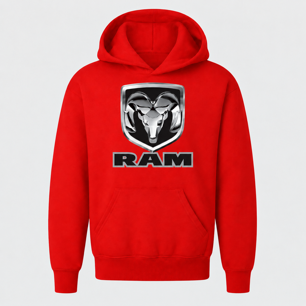 Ram youth pullover hoodie — Red front