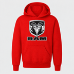 Ram youth pullover hoodie — Red front