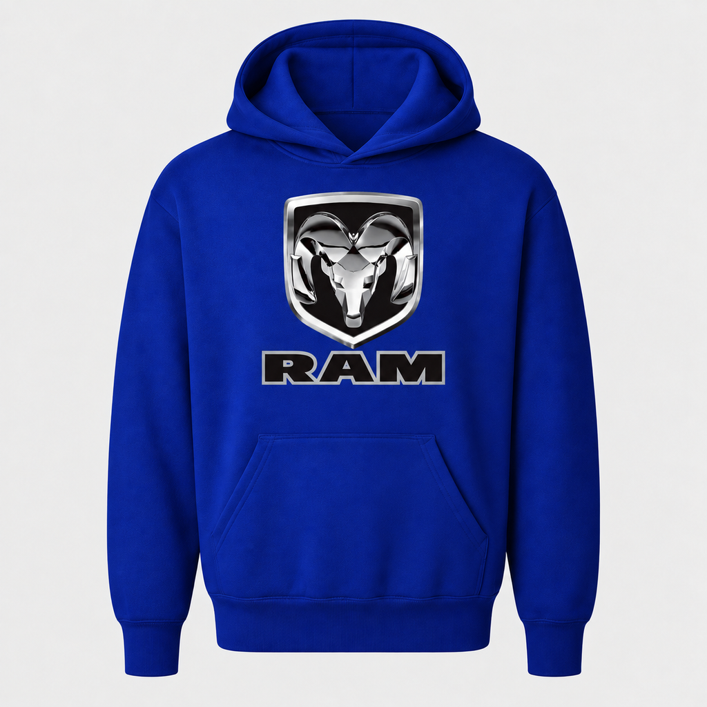 Ram youth pullover hoodie — Royal Blue front