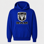 Ram youth pullover hoodie — Royal Blue front