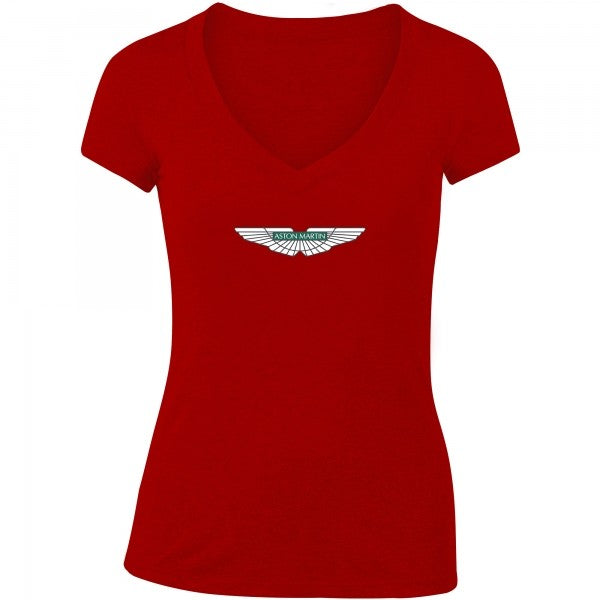 Women's Aston Martin Motorsports Car V-Neck T-Shirt