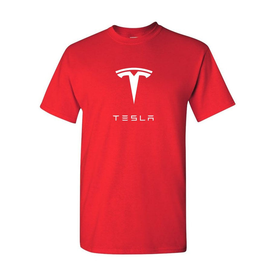 Men’s Tesla Motorsports Car Cotton T-Shirt