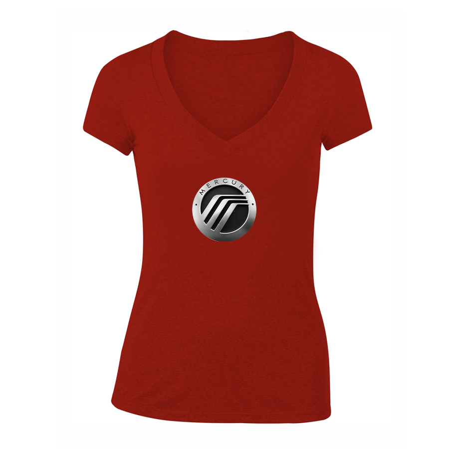 Women's Mercury Car V-Neck T-Shirt