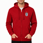 Men's England National Soccer Team Zipper Hoodie