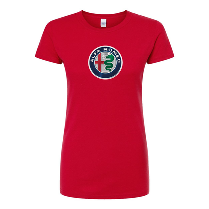 Women's Alfa Romeo Car Round Neck T-Shirt