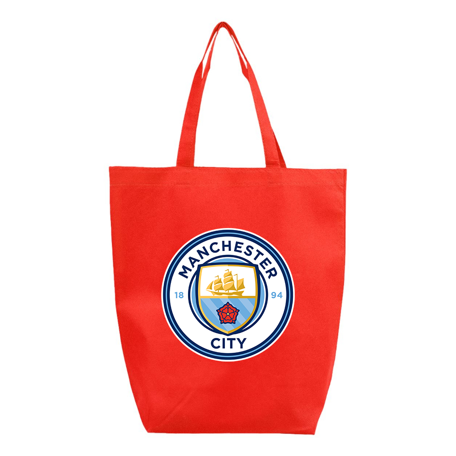 Manchester City Soccer - Q-Tees - Non-Woven Gusset Bottom Tote - Q1251