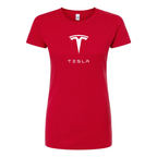 Women’s Tesla Motorsports Car Round Neck T-Shirt
