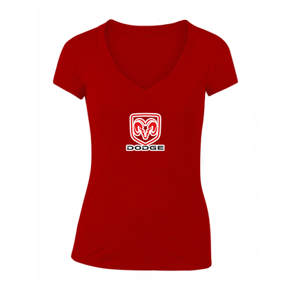 Women's Dodge Car V-Neck T-Shirt