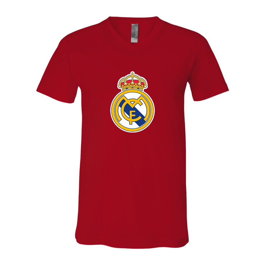 Men’s Real Madrid Soccer  - BELLA + CANVAS - Jersey V-Neck Tee - 3005