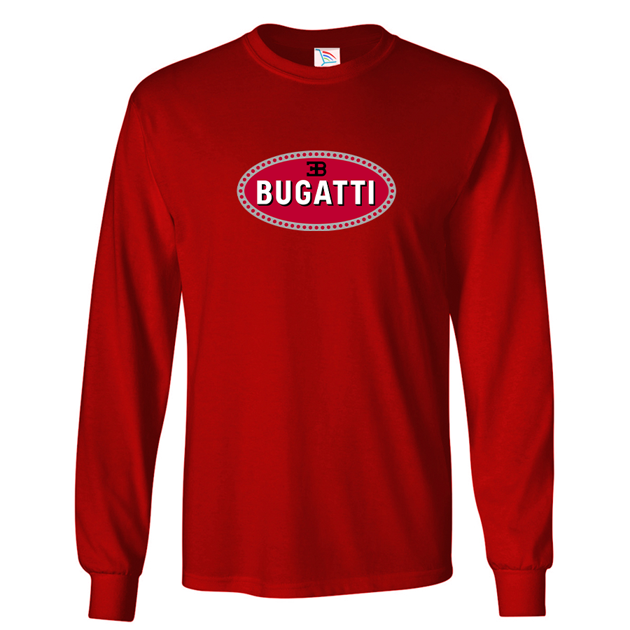 Men’s Bugatti Car Long Sleeve T-Shirt