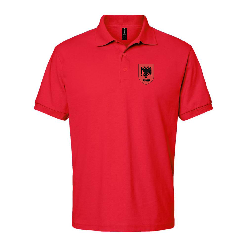 Men's Albania National Soccer Team Dry Blend Polo