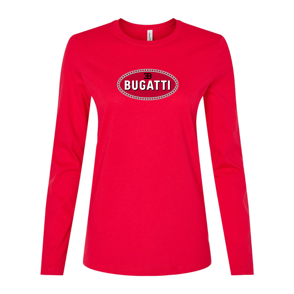 Women's Bugatti Car Long Sleeve T-Shirt