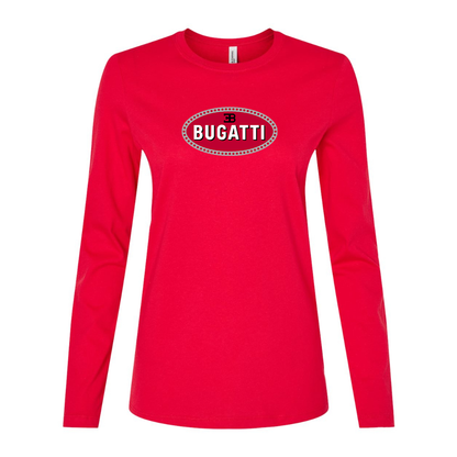 Women's Bugatti Car Long Sleeve T-Shirt