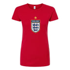 Women's England National Soccer Team Round Neck T-Shirt