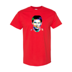 Men's Lionel Messi Face Art Soccer Cotton T-Shirt