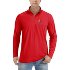 Men’s Citgo Gas Station - Lightweight Quarter-Zip Athletic Shirt – Long Sleeve Polyester Wear