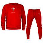 Men’s Tesla Motorsports Car Crewneck Sweatshirt Joggers Suit