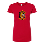 Women's Spain National Soccer Team Round Neck T-Shirt