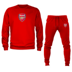 Men's Arsenal Soccer Logo Crewneck Sweatshirt Joggers Suit