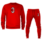 Men’s AC Milan Soccer Logo Crewneck Sweatshirt Joggers Suit