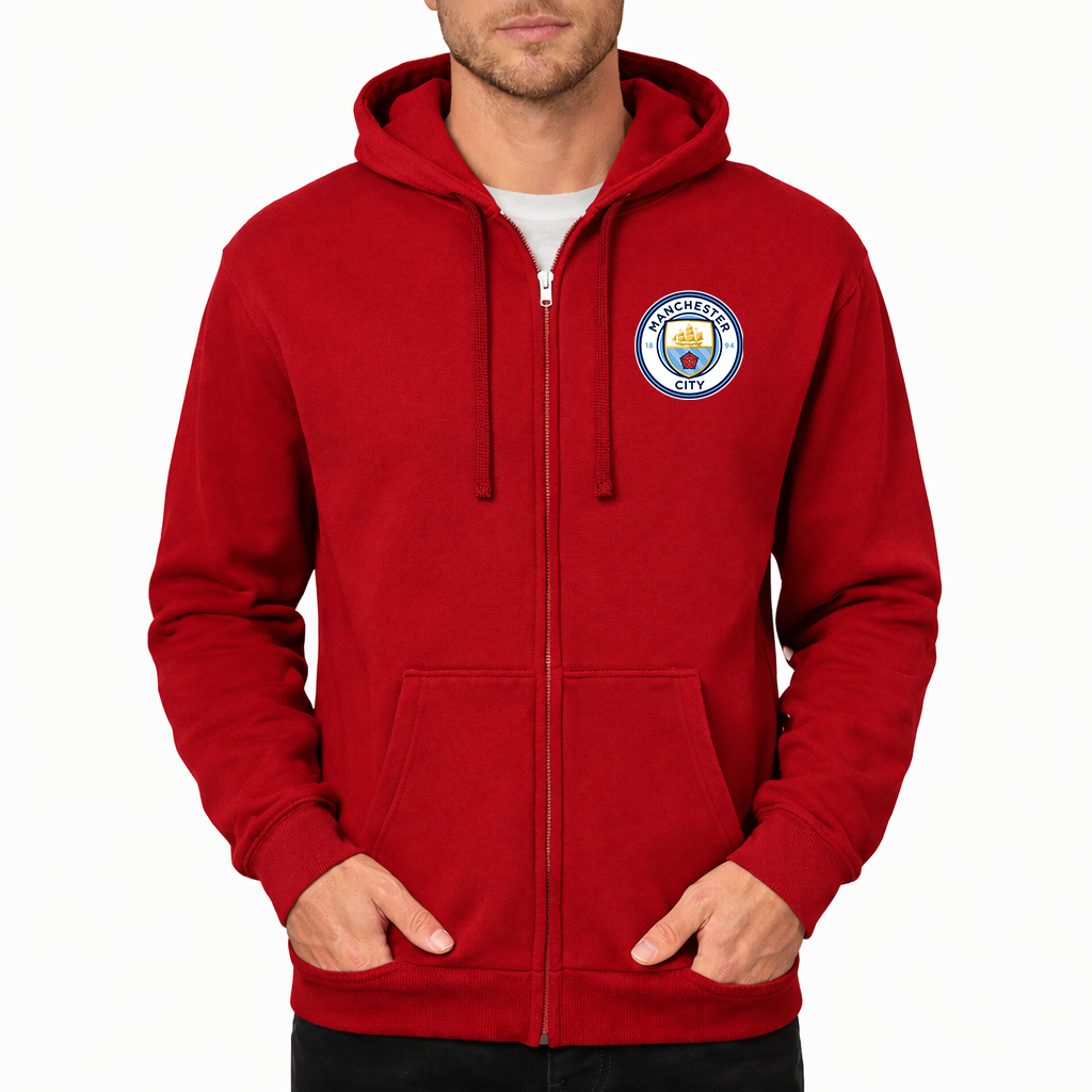 Men's Manchester City Soccer Zipper Hoodie