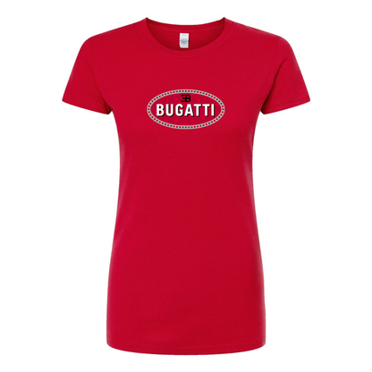 Women’s Bugatti Car Round Neck T-Shirt