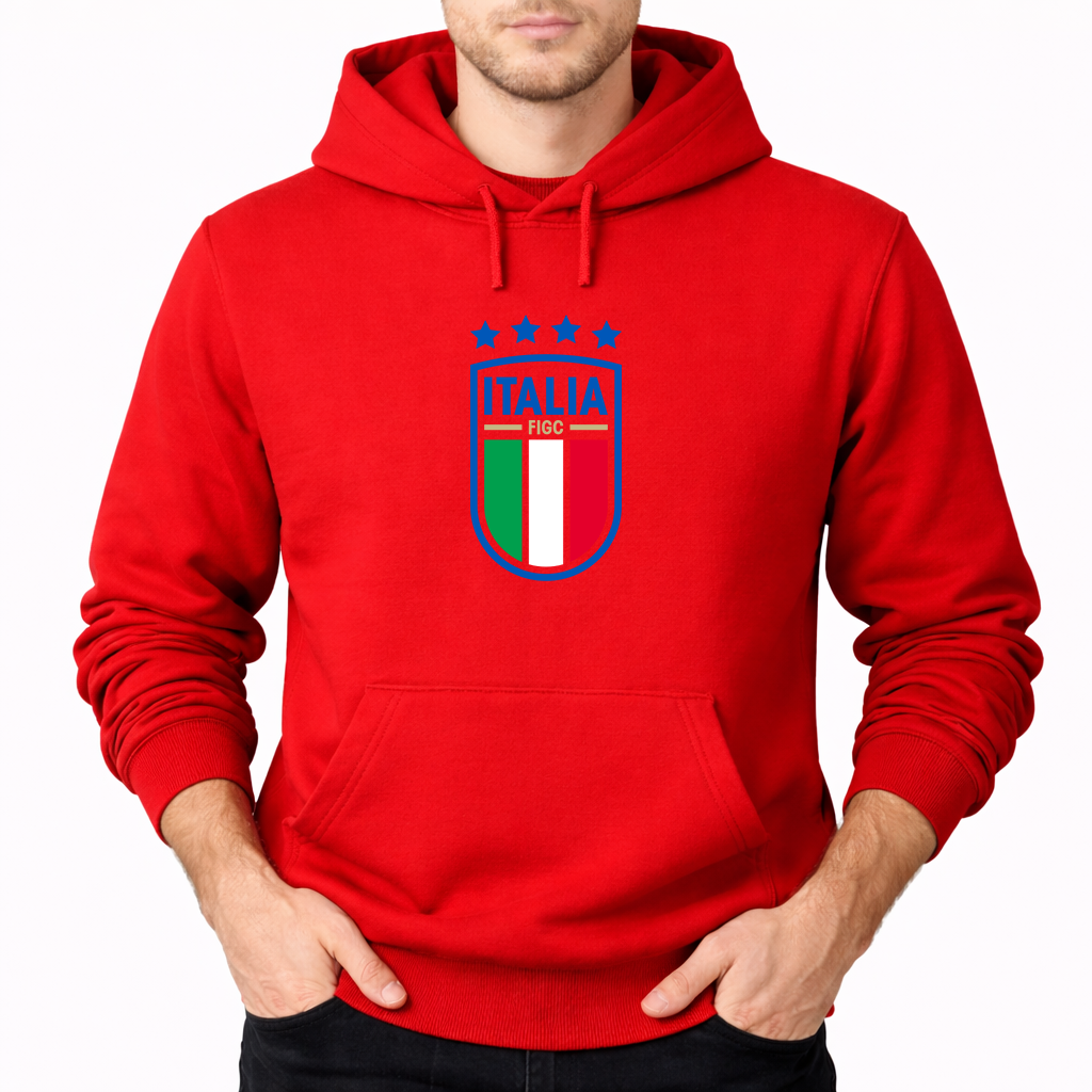 Men's Italy National Soccer Pullover Hoodie