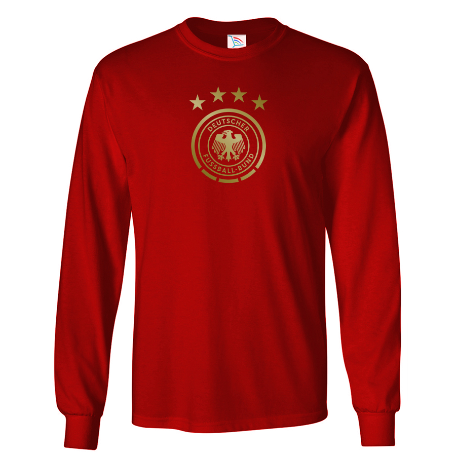 Youth Kids Germany Soccer Long Sleeve T-Shirt