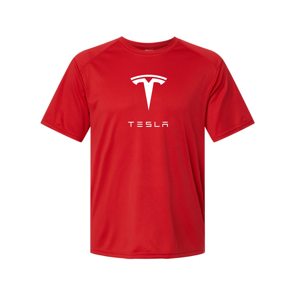 Men’s Tesla Motorsports Car Polyester T-Shirt