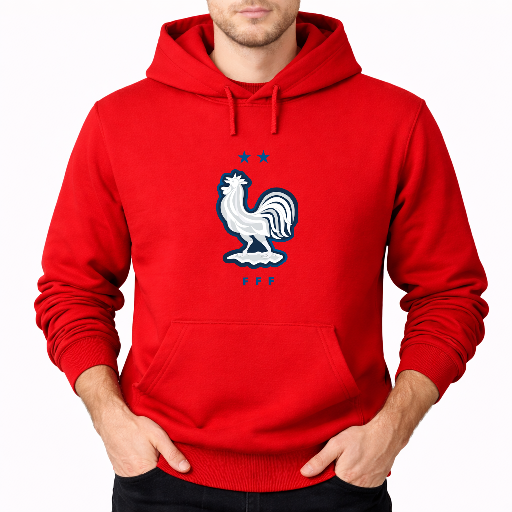 Men's France National Soccer Team Pullover Hoodie