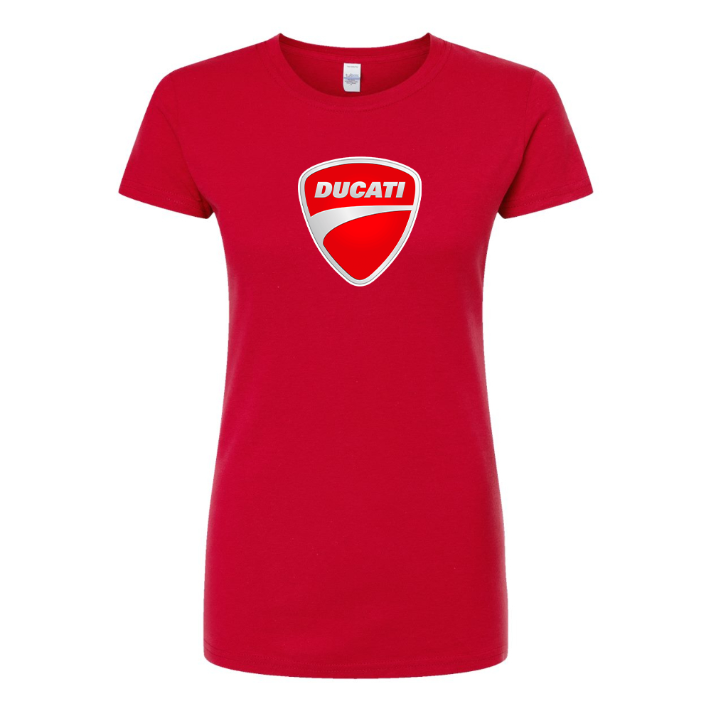 Women’s Ducati Motorcycle Round Neck T-Shirt