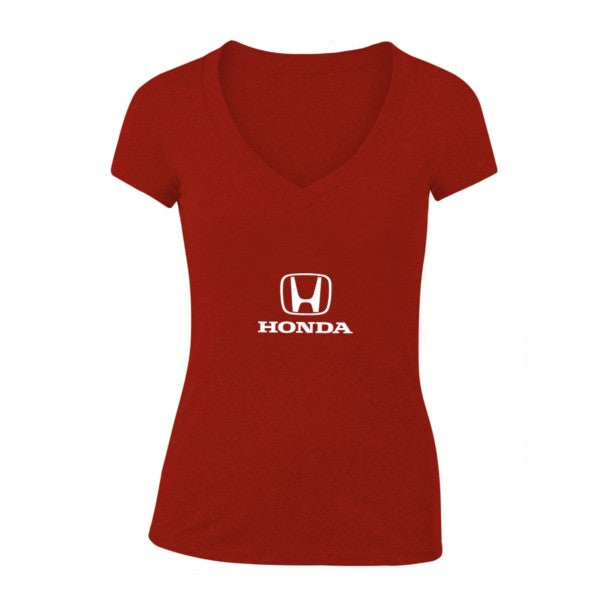 Women's Honda Motorsport Car V-Neck T-Shirt