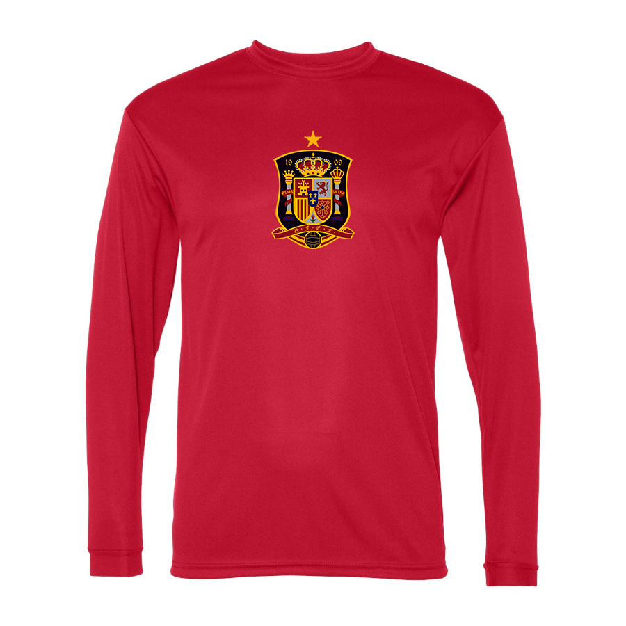 Men’s Spain National Soccer Team - C2 Sport - Performance Long Sleeve T-Shirt - 5104