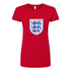 Women's England National Football Team Round Neck T-Shirt