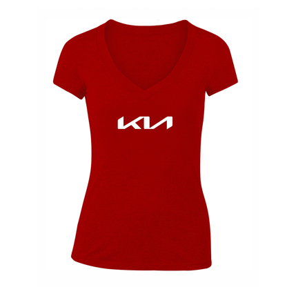 Women's Kia Car V-Neck T-Shirt