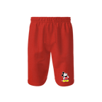 Men's Mickey Mouse Cartoon Athletic Fleece Shorts