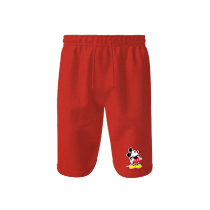 Men's Mickey Mouse Cartoon Athletic Fleece Shorts