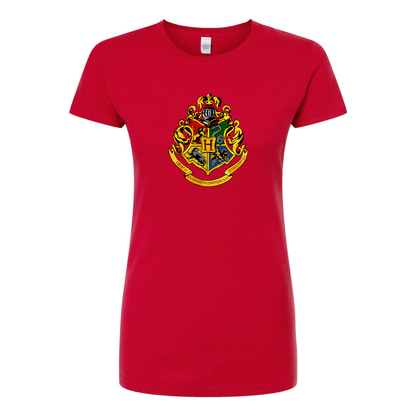 Women’s Hogwarts Emblem Harry Potter Movie Round Neck T-Shirt